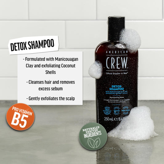 American Crew bottle pump dispensing shampoo for easy application