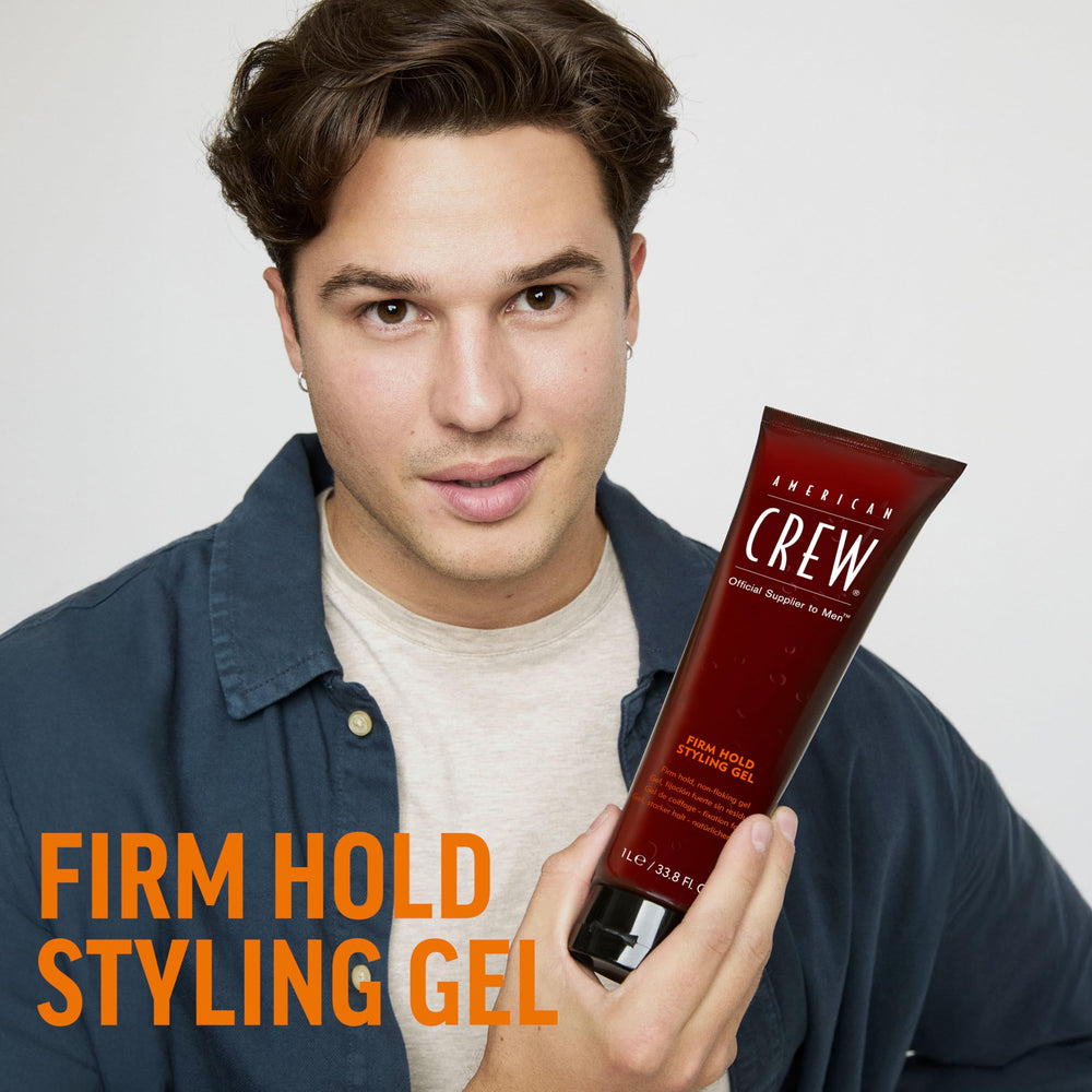 American Crew gel texture close-up showing smooth, high-shine formula