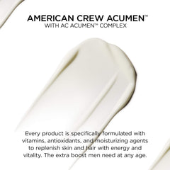 American Crew in bathroom setting portraying routine use and groomed appearance