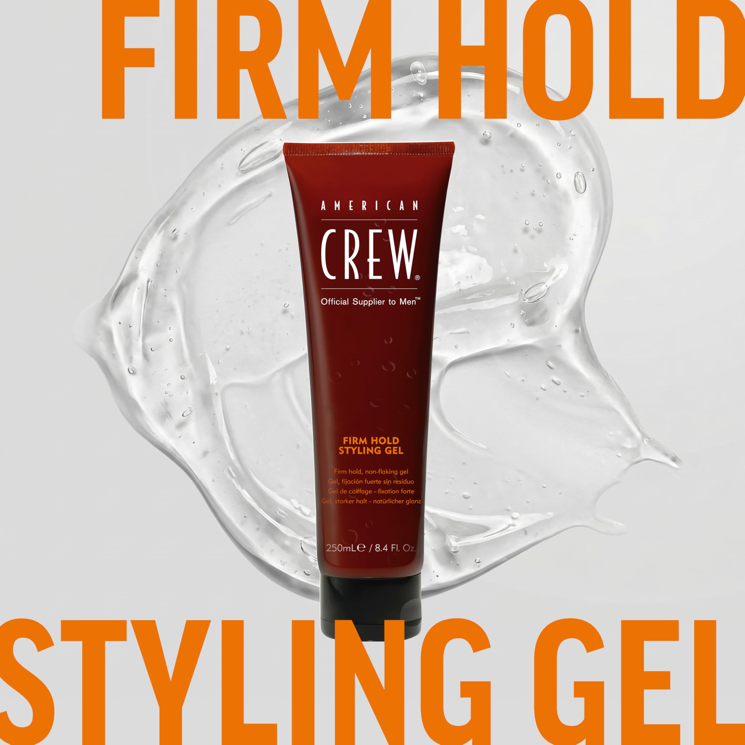 American Crew in bathroom grooming scene conveying polished, professional personal image benefit