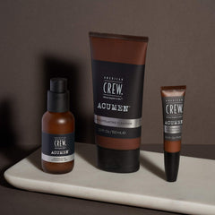 American Crew next to a razor showing 5.1 fl oz size for travel and daily use