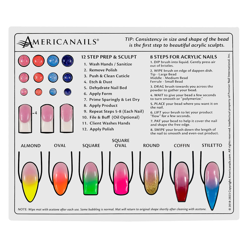 AMERICANAILS close-up of printed icons for precise bead placement