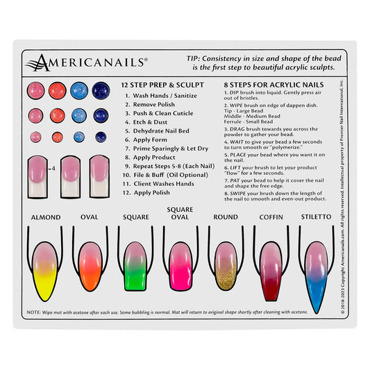 AMERICANAILS close-up of printed icons for precise bead placement