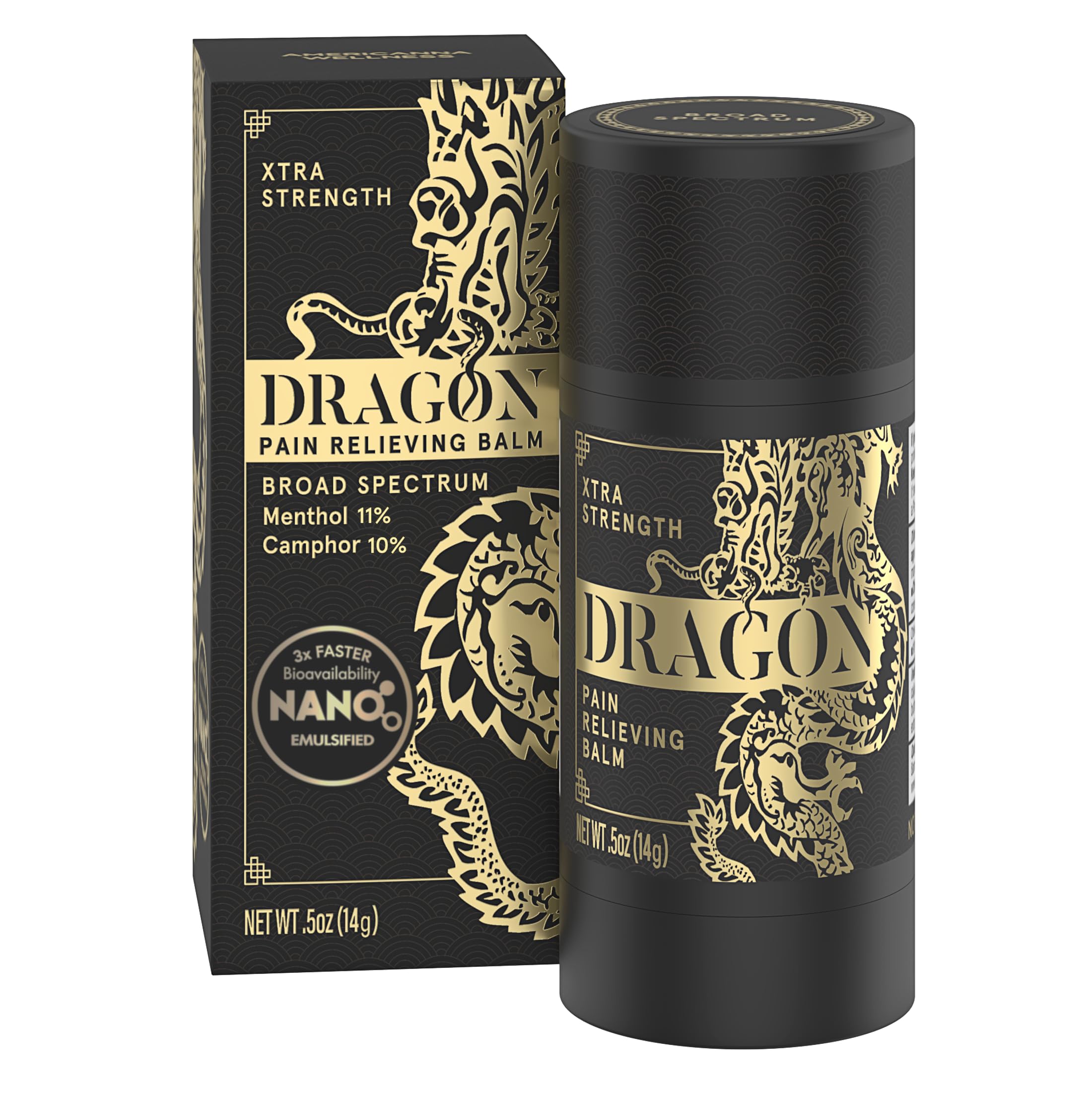 Americanna Wellness Dragon Balm rollerball closeup on skin showing smooth application and precise control
