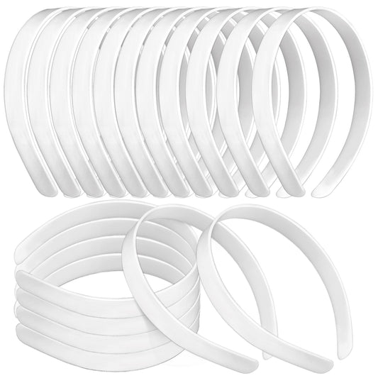 Amersumer front stack of white headbands showing neat supply and convenience