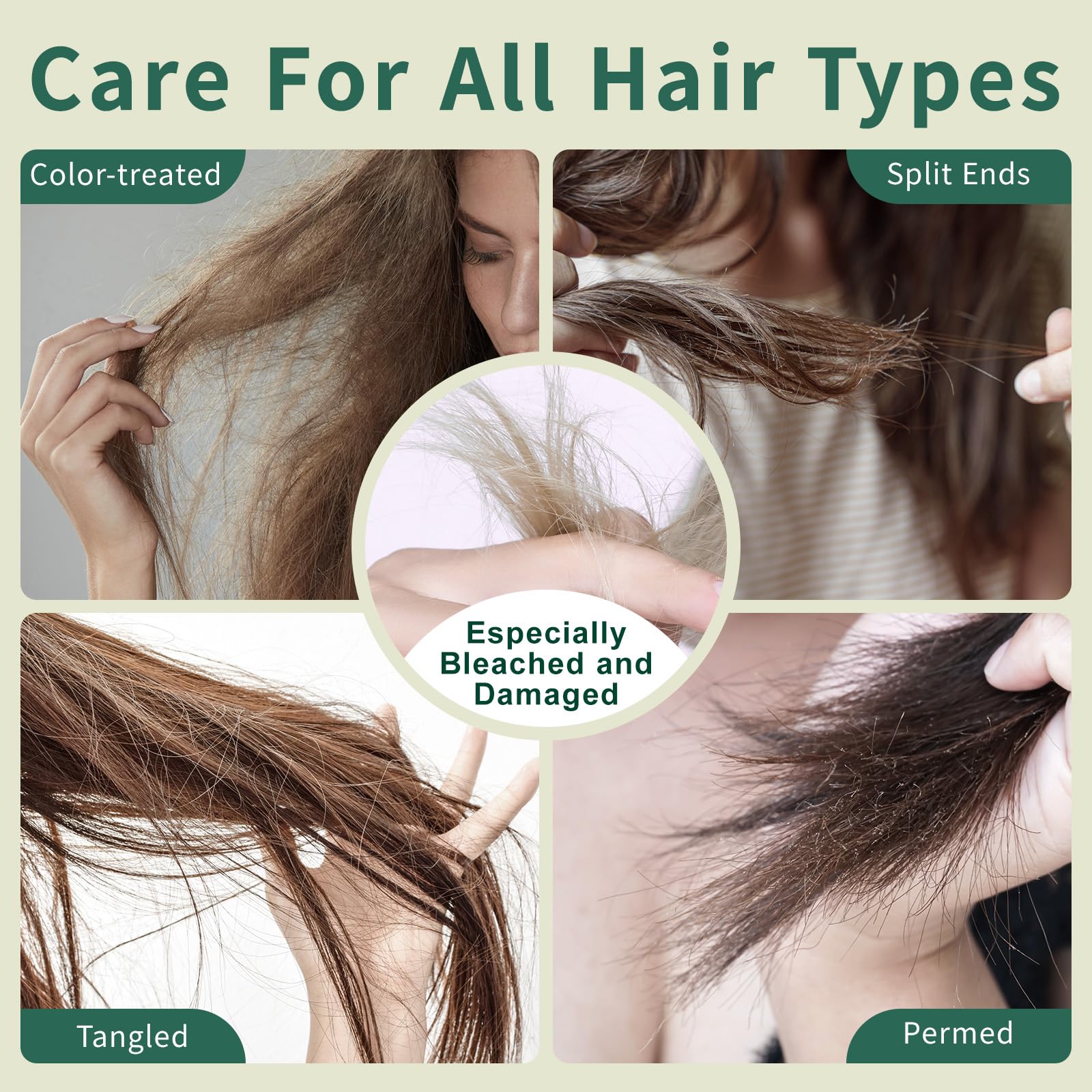 Amifiy ingredient composition visual with keratin and hyaluronic for strengthening
