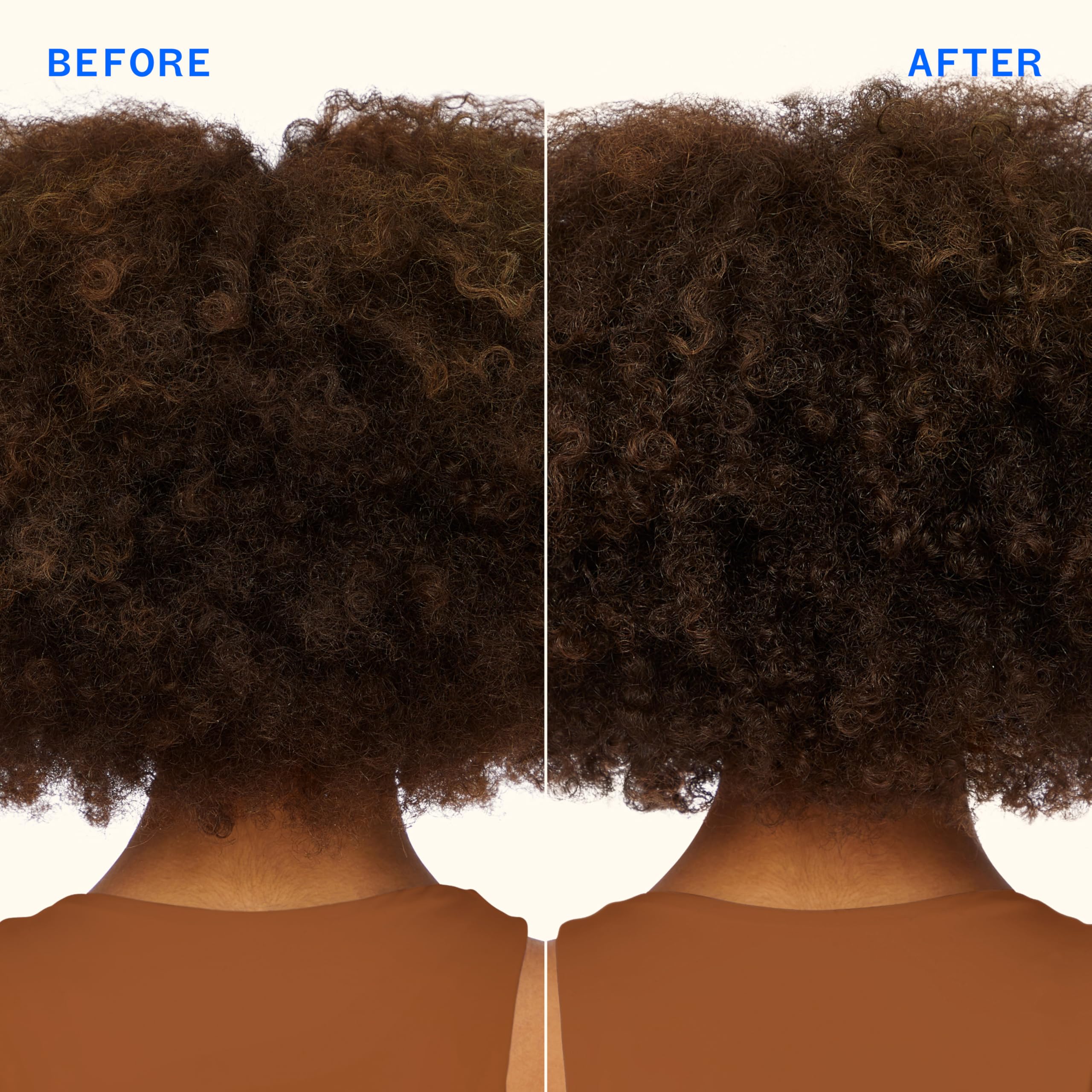 Amika product being applied to hands before smoothing through hair for hydration