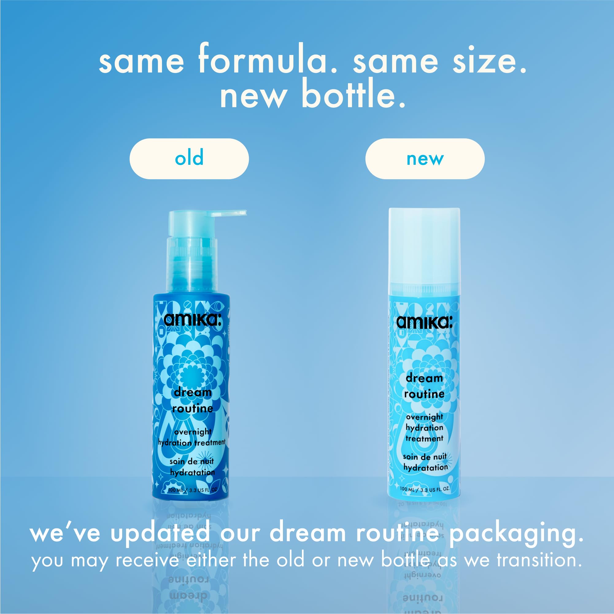 Amika bottle on bathroom shelf lifestyle scene showing routine-ready placement