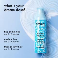 Amika on pillow to show no-stain overnight use and convenience