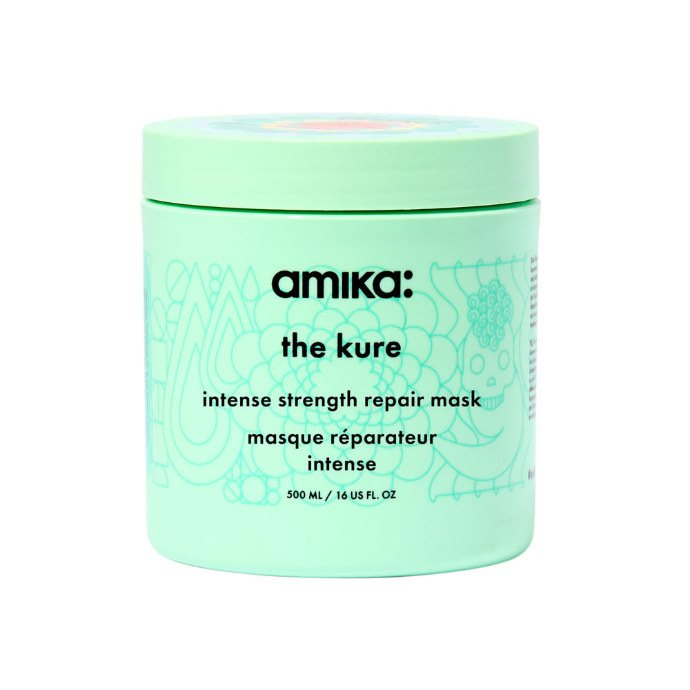 amika front packaging of 500ml mask showing repair benefit