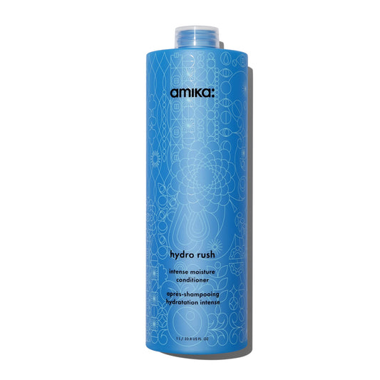 Amika front 1000ml bottle showing product and salon-size convenience
