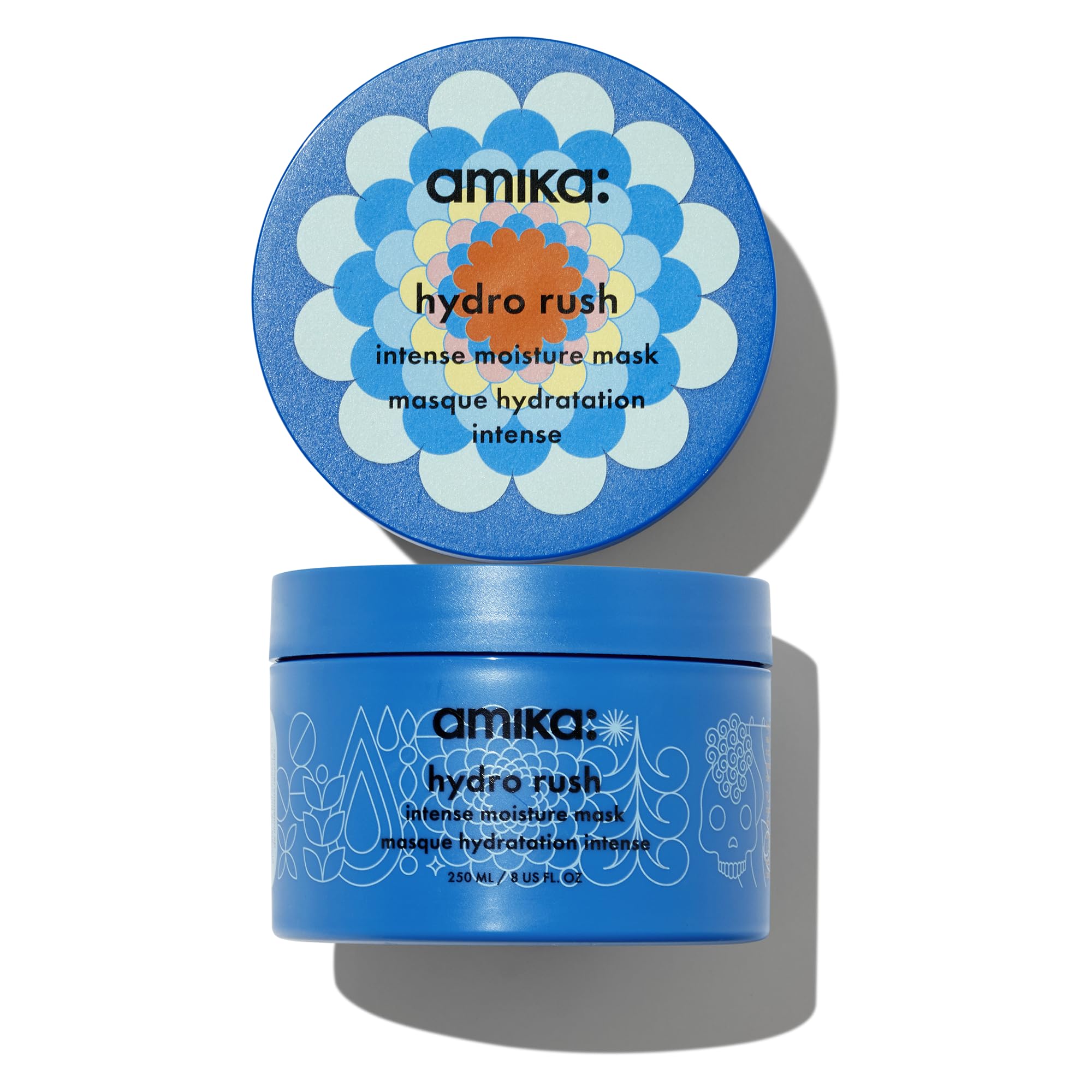 amika jar front view showing product and clear branding for easy selection