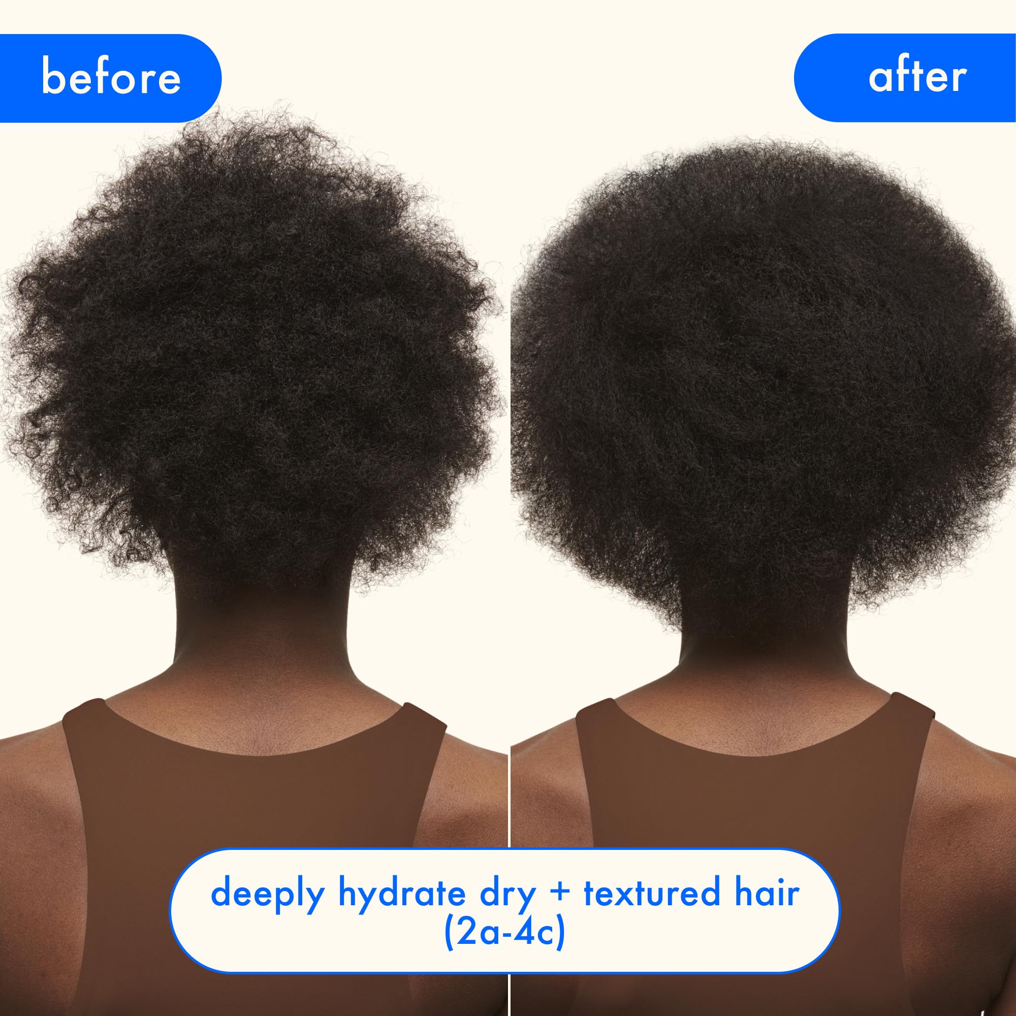 Amika label close-up with hyaluronic acid callout for moisture retention