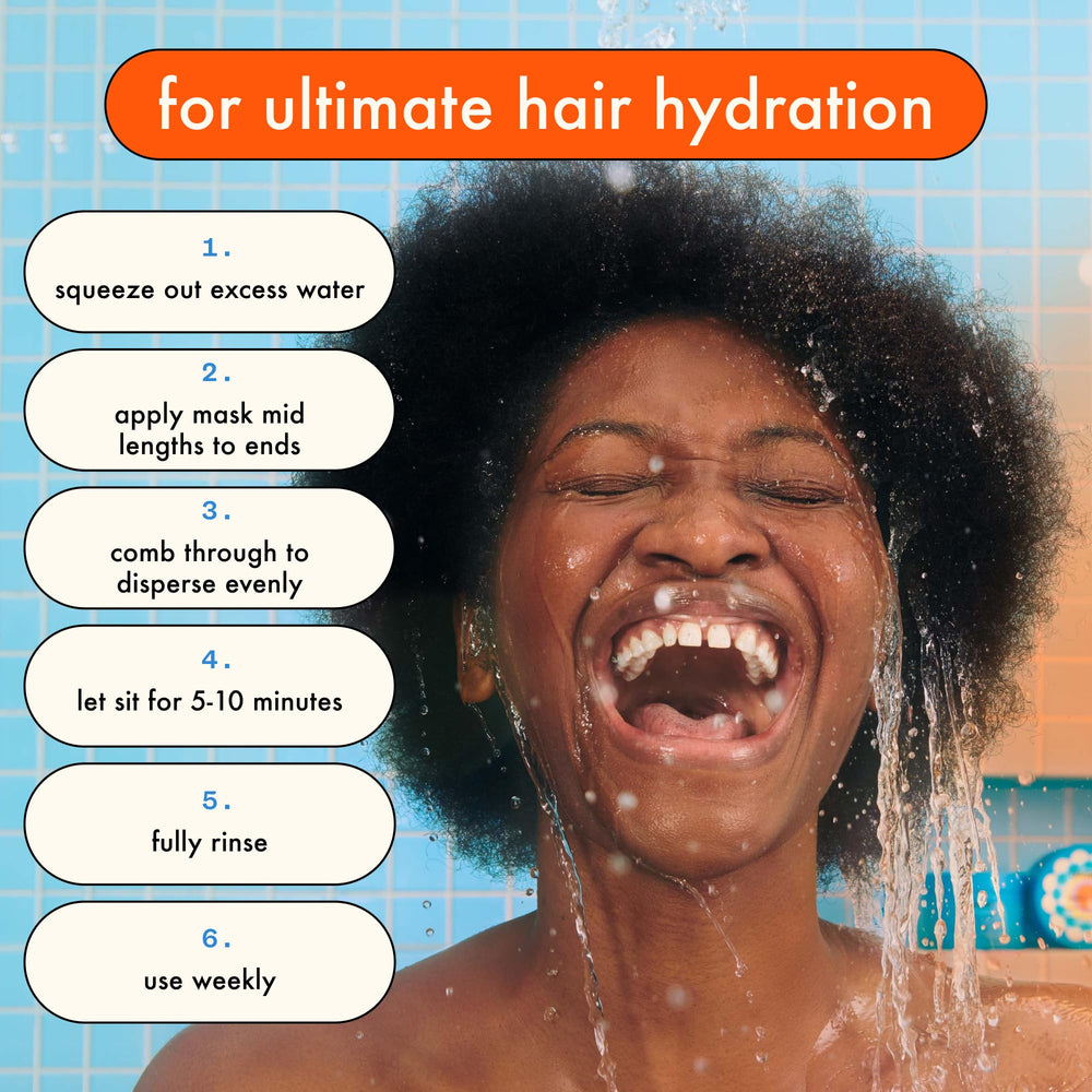 amika rinsed hair smooth and shiny after treatment for visible strength