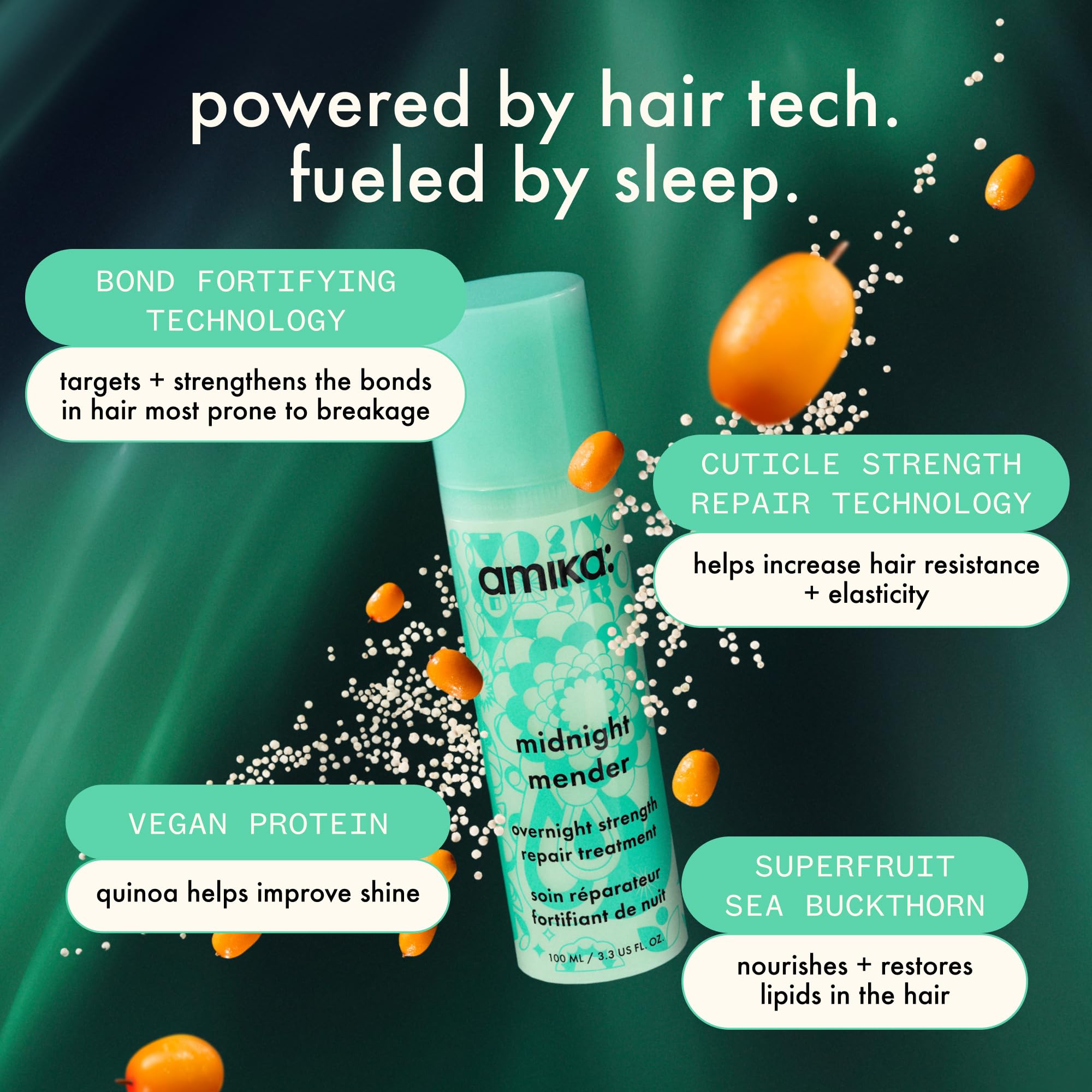 amika before and after hair showing smoother, stronger-looking strands