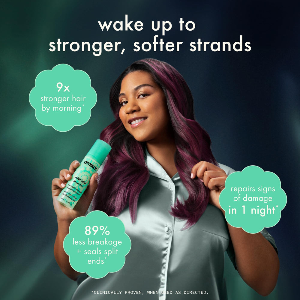 amika creamy midnight mender texture close-up for easy overnight application