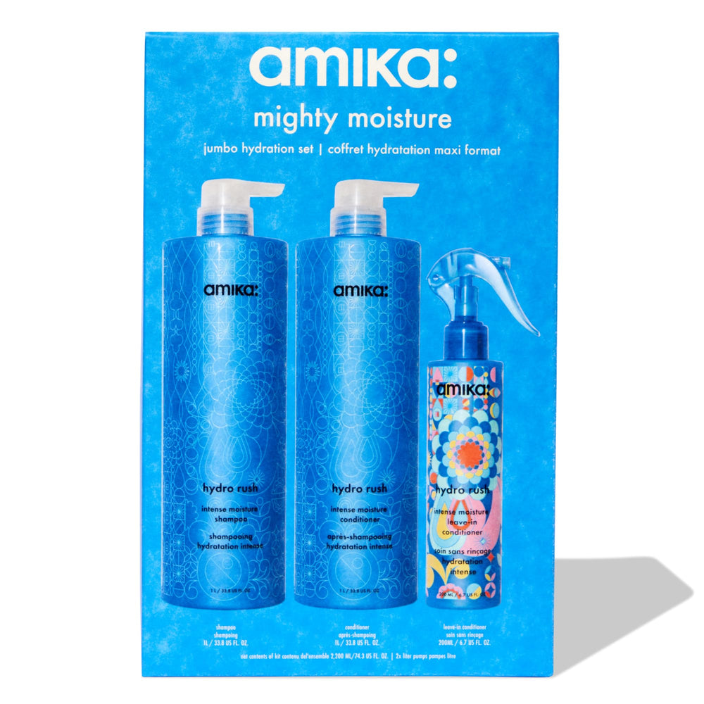 Amika close-up of creamy conditioner texture demonstrating lightweight moisture and improved slip