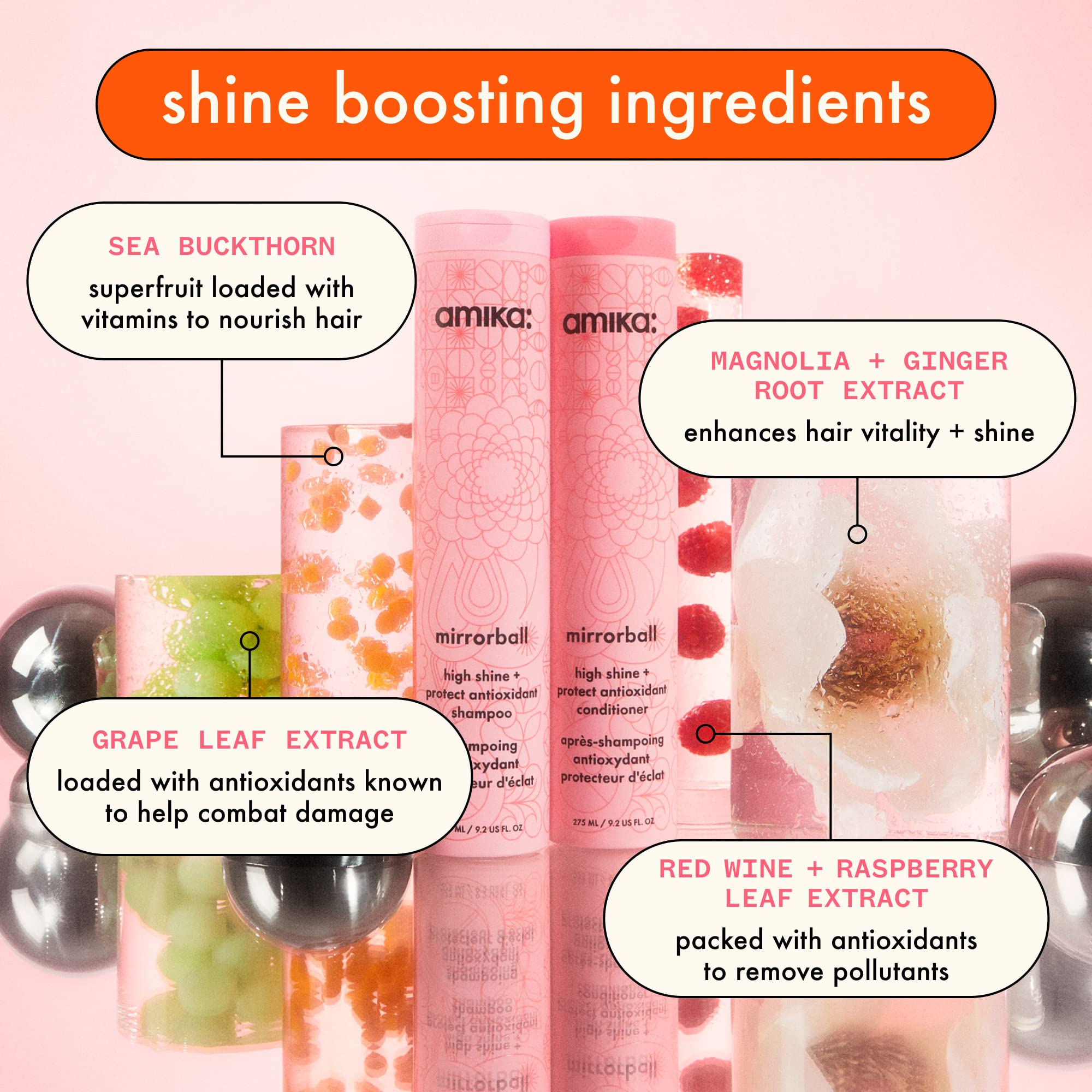 amika Mirrorball applied in a salon setting showing professional use and visible shine