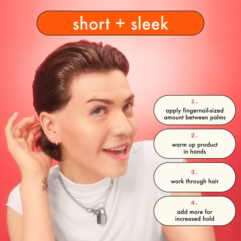 amika on lock applying with fingers to hair for precise hold benefit