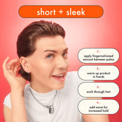 amika on lock applying with fingers to hair for precise hold benefit