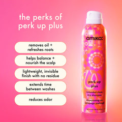 amika perk up plus aerosol nozzle detail for precise, even application