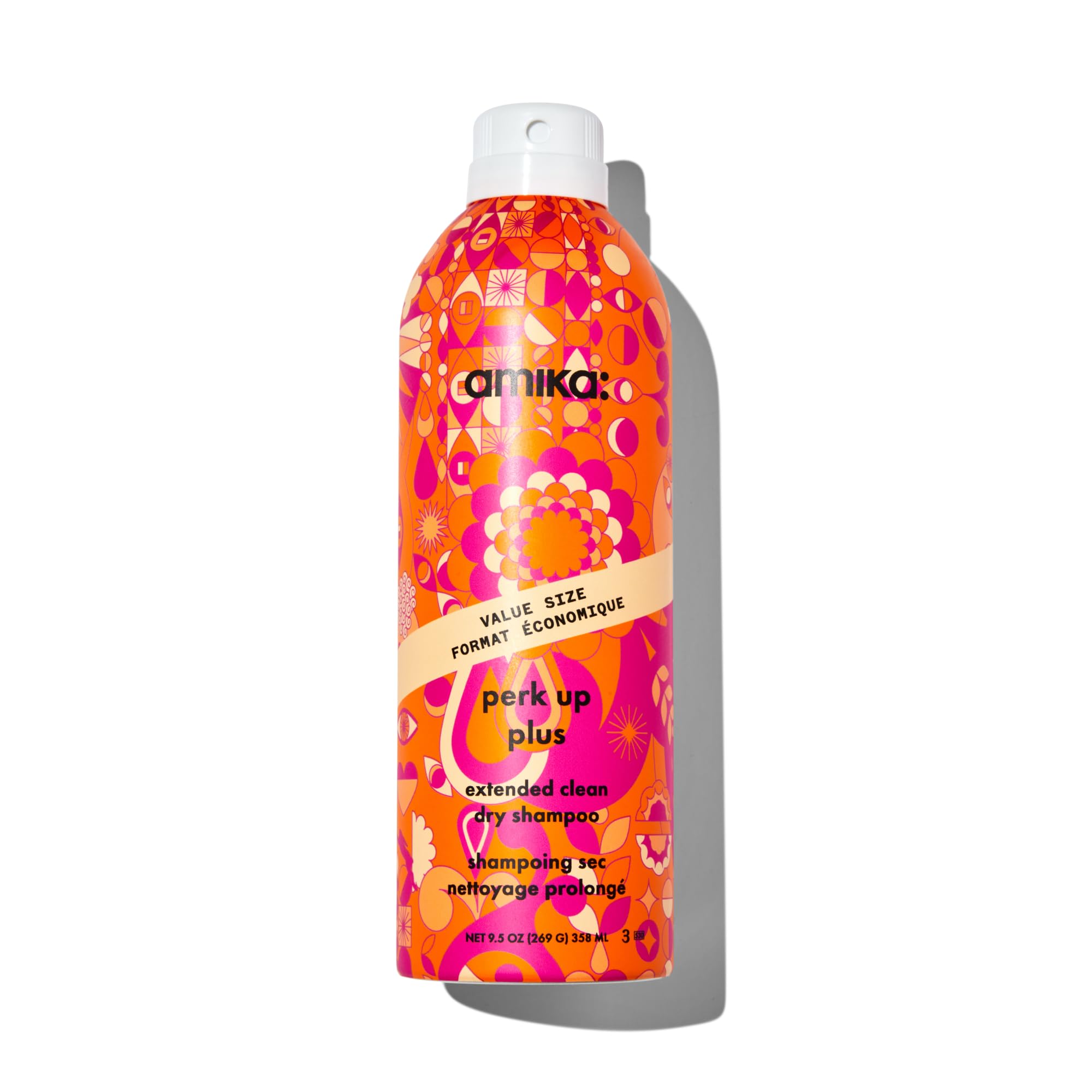amika perk up plus front packaging showing bottle and brand benefit