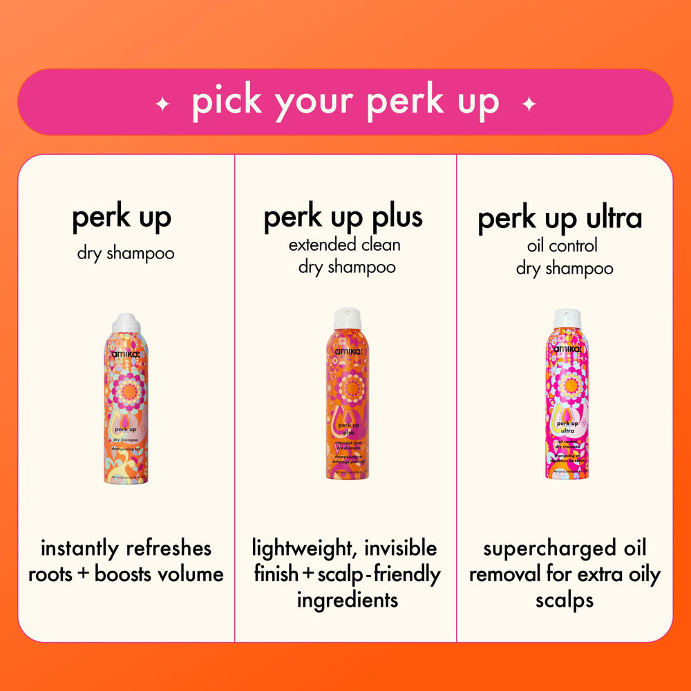 close-up of amika Perk Up Ultra ingredients list showing tapioca starch and bamboo