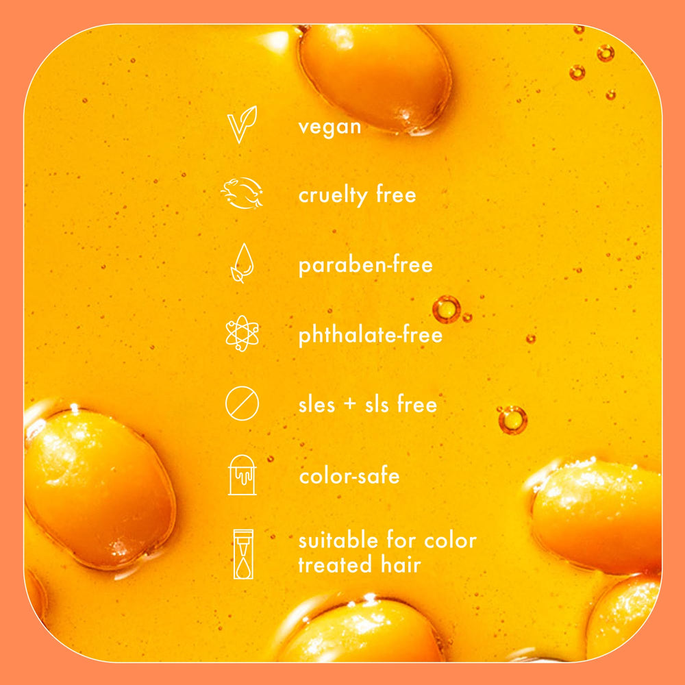 Amika product labels and ingredient list detail showcasing sea buckthorn benefits
