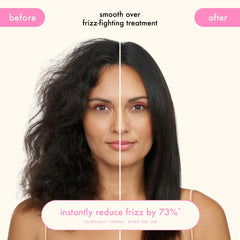 amika Smooth Over applied to wet hair in shower demonstrating quick use