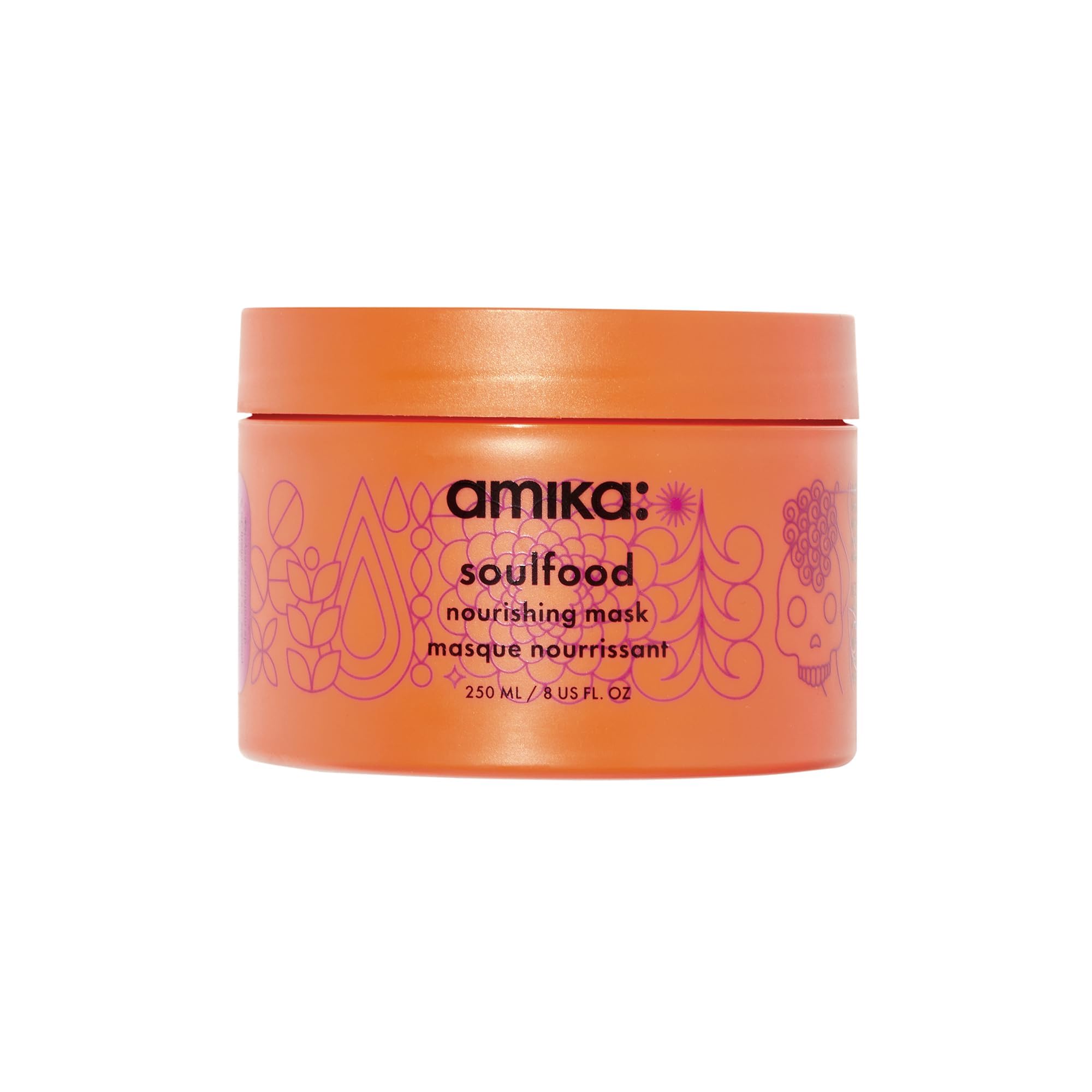 amika soulfood front jar showing packaging and brand promise of deep hydration
