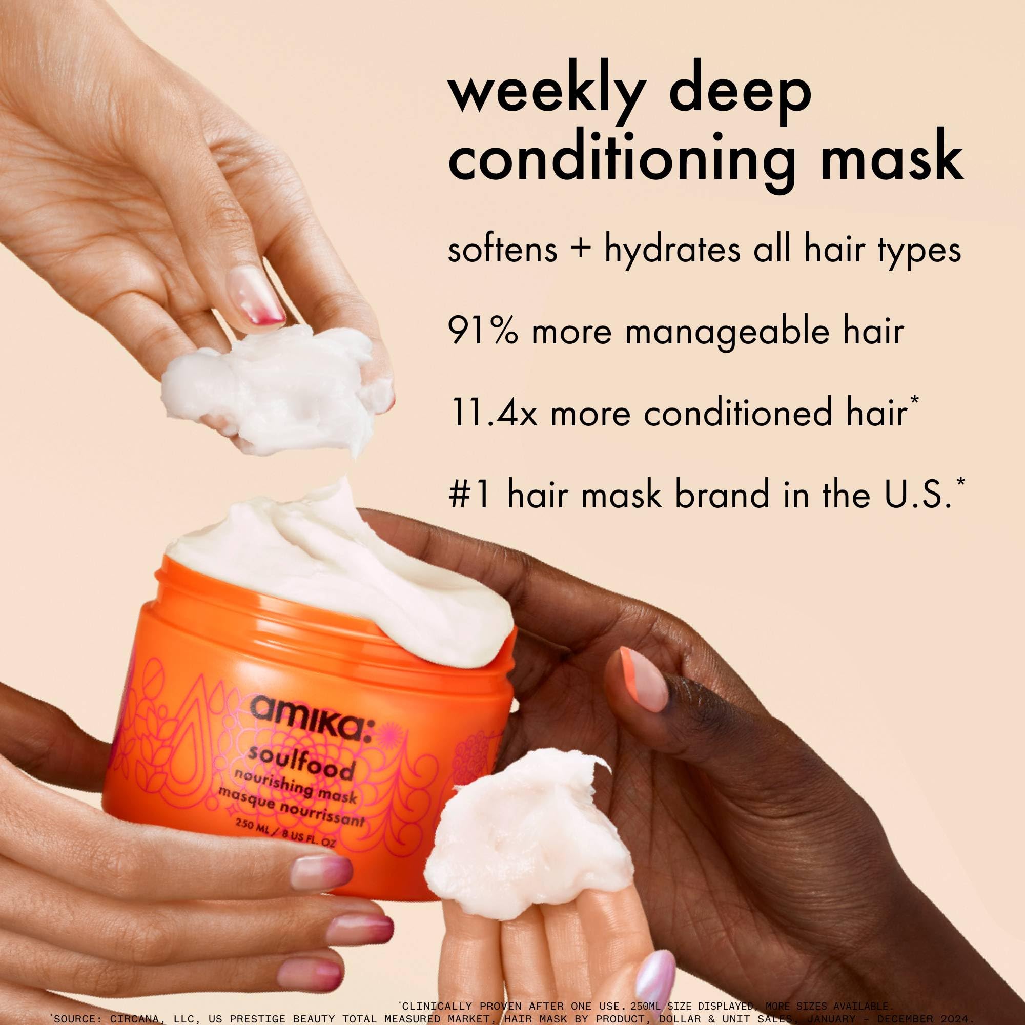 amika soulfood creamy texture close-up highlighting rich, non-greasy moisture