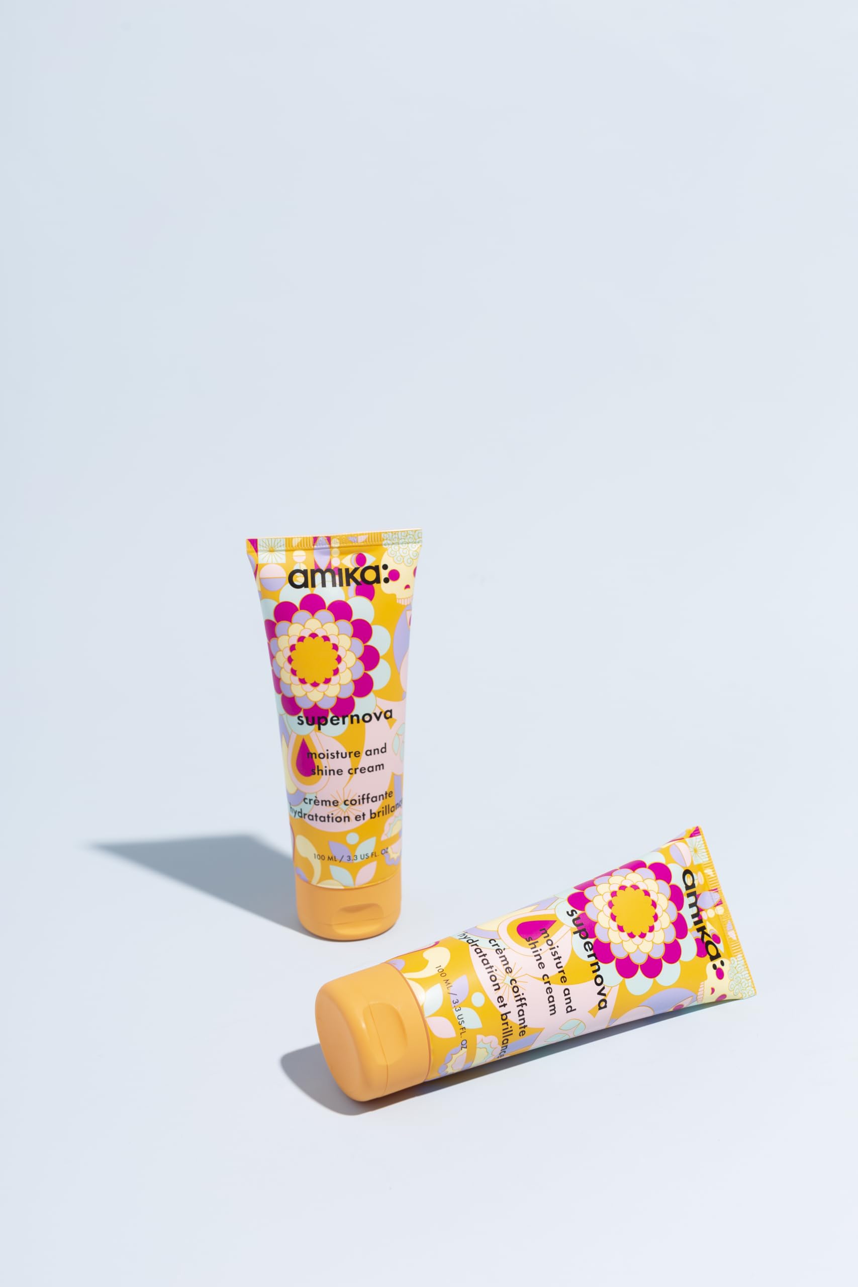 amika Supernova applied to damp hair before blow-dry for smoother, shinier styling