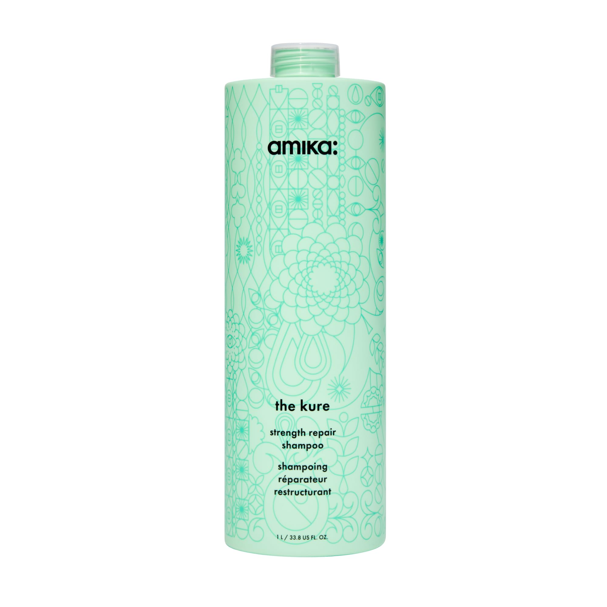 amika front label showing product name and size for clear identification