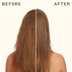 amika velveteen being applied to hair to show frizz control and styling benefit