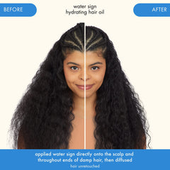 Amika oil texture close-up illustrating lightweight smooth absorption