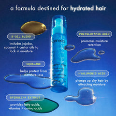 Amika applied to damp curls showing enhanced definition and shine