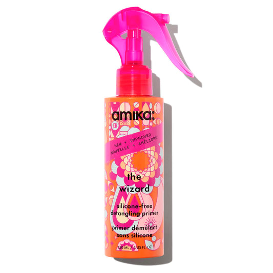 Amika The Wizard front bottle showing packaging and brand benefit