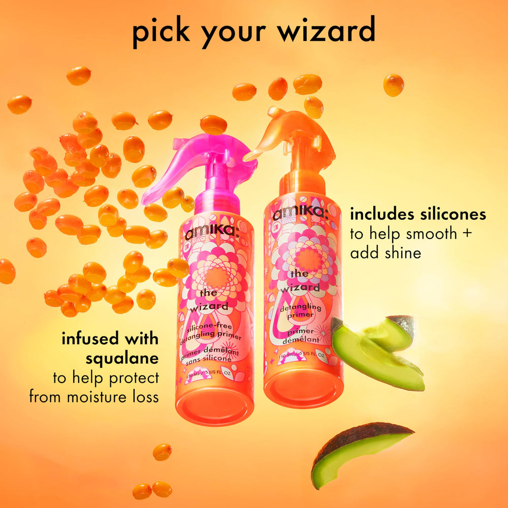 amika The Wizard bottle in hand to show 150ml scale and travel-friendly size