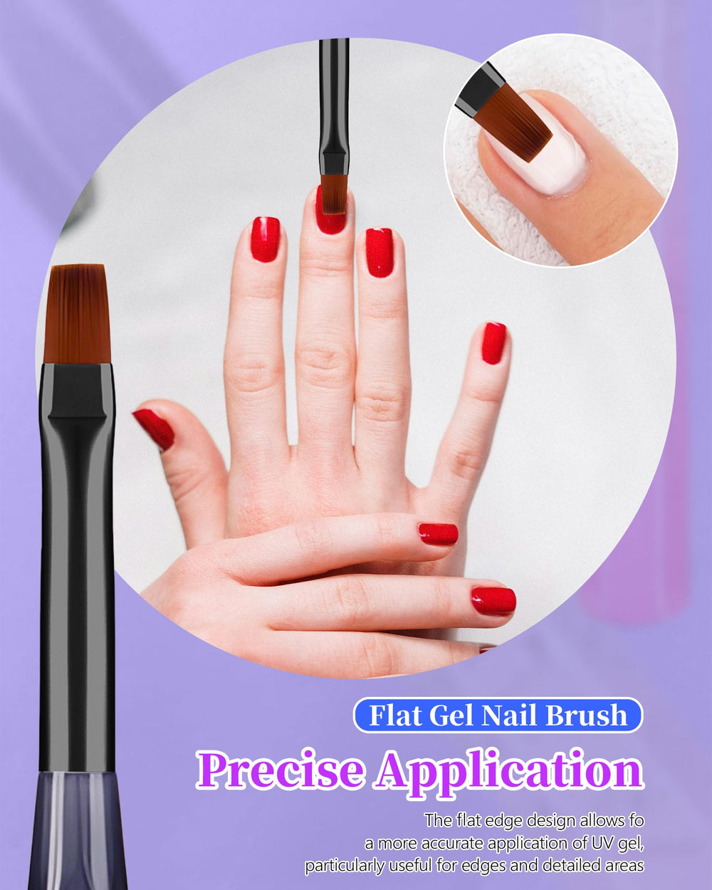 AMilHiTon brush cleaning excess polish around a cuticle for tidy manicure results
