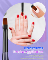 AMilHiTon brush cleaning excess polish around a cuticle for tidy manicure results