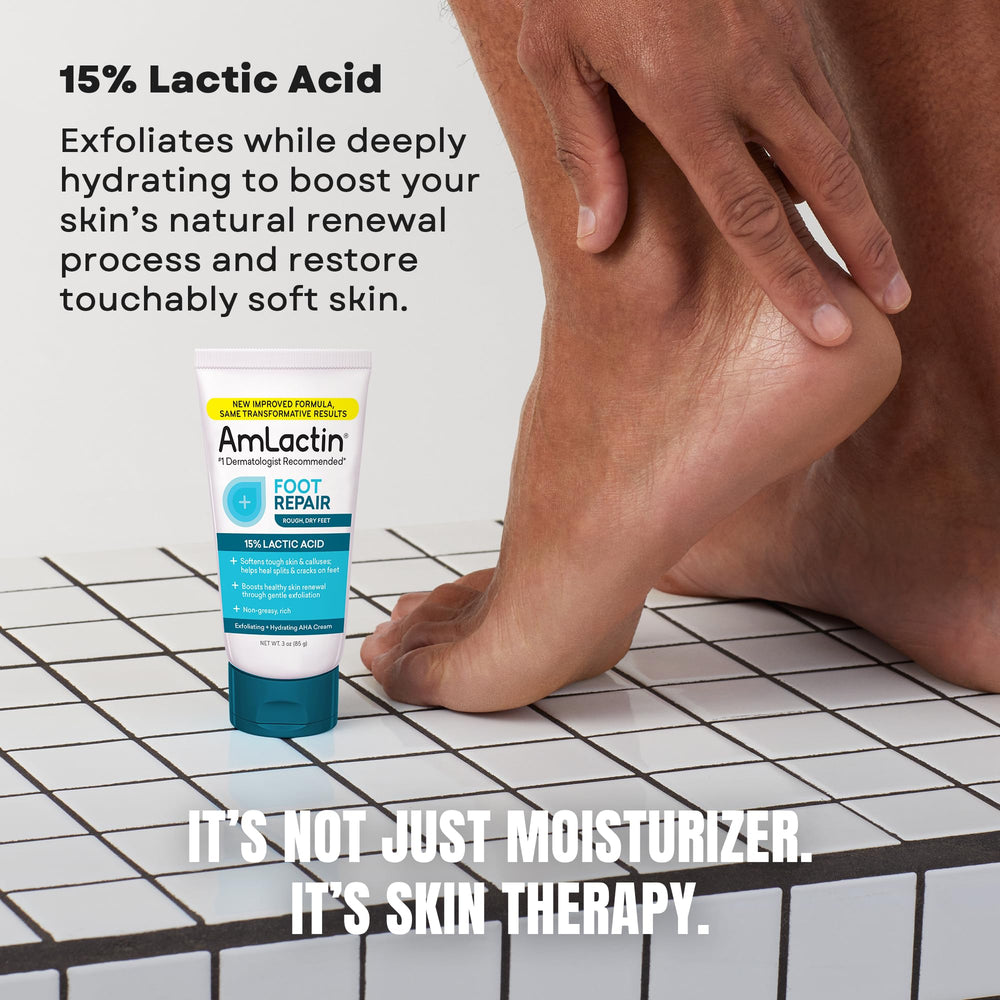 AmLactin being applied to heel demonstrating callus softening effect