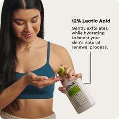 Creamy lotion texture of AmLactin demonstrating fast-absorbing hydration
