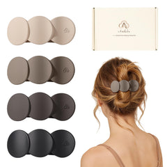 Amlaidu flat clip front view showing secure hold and sleek look