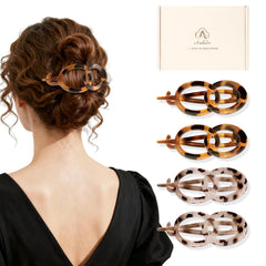 Amlaidu front view of leopard print clip showing style and secure hold