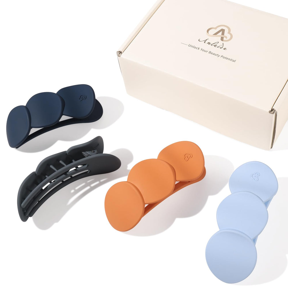 Amlaidu used in a half-up hairstyle showing secure hold and neat daily styling