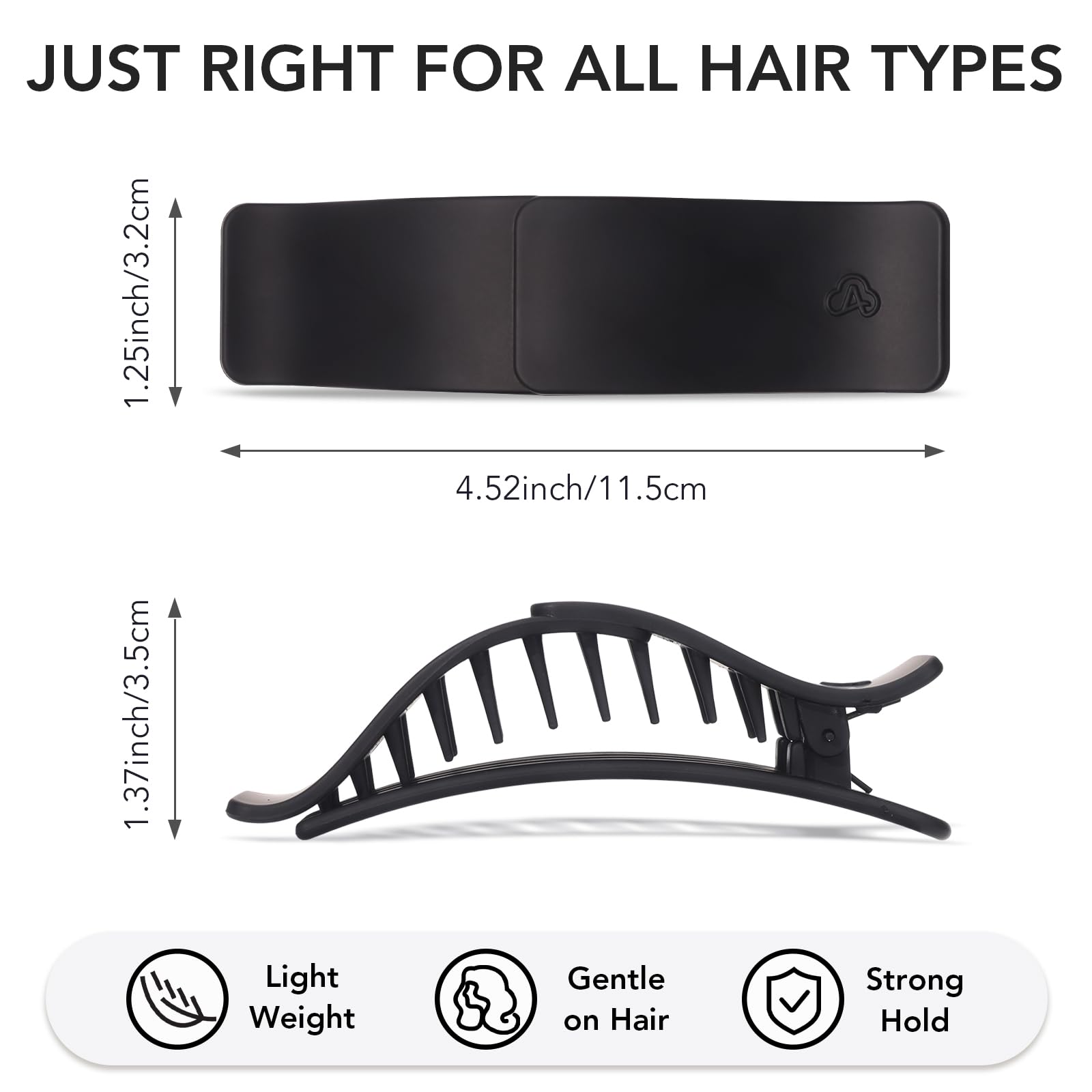 Amlaidu clip holding a half-up hairstyle for an effortless everyday look