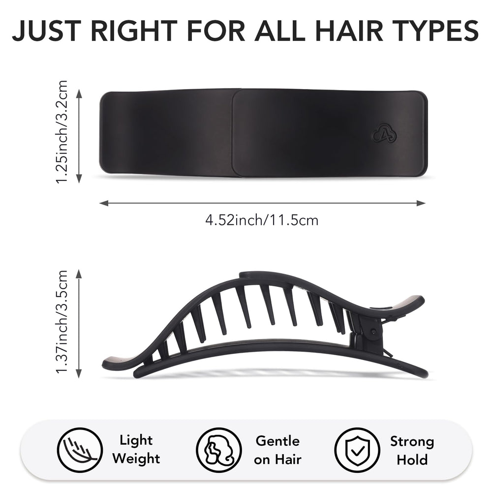 Amlaidu clip holding a half-up hairstyle for an effortless everyday look