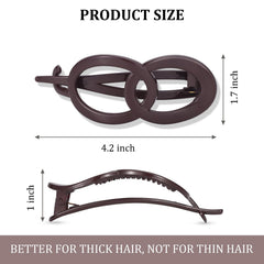 Amlaidu clip holding a thick twisted updo showing stable non-slip hold benefit