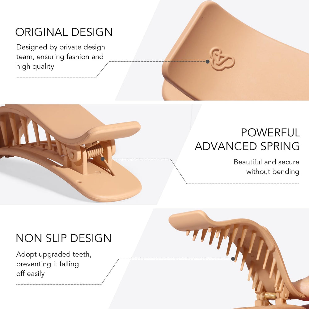 Amlaidu brown clip side profile showing gentle curve and ergonomic shape