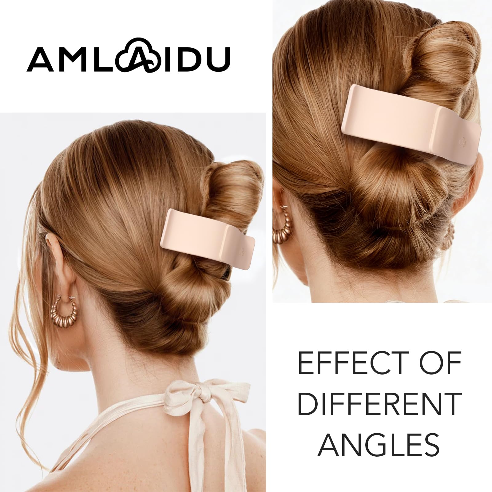 Amlaidu clip beside a hand for scale showing compact travel-friendly size